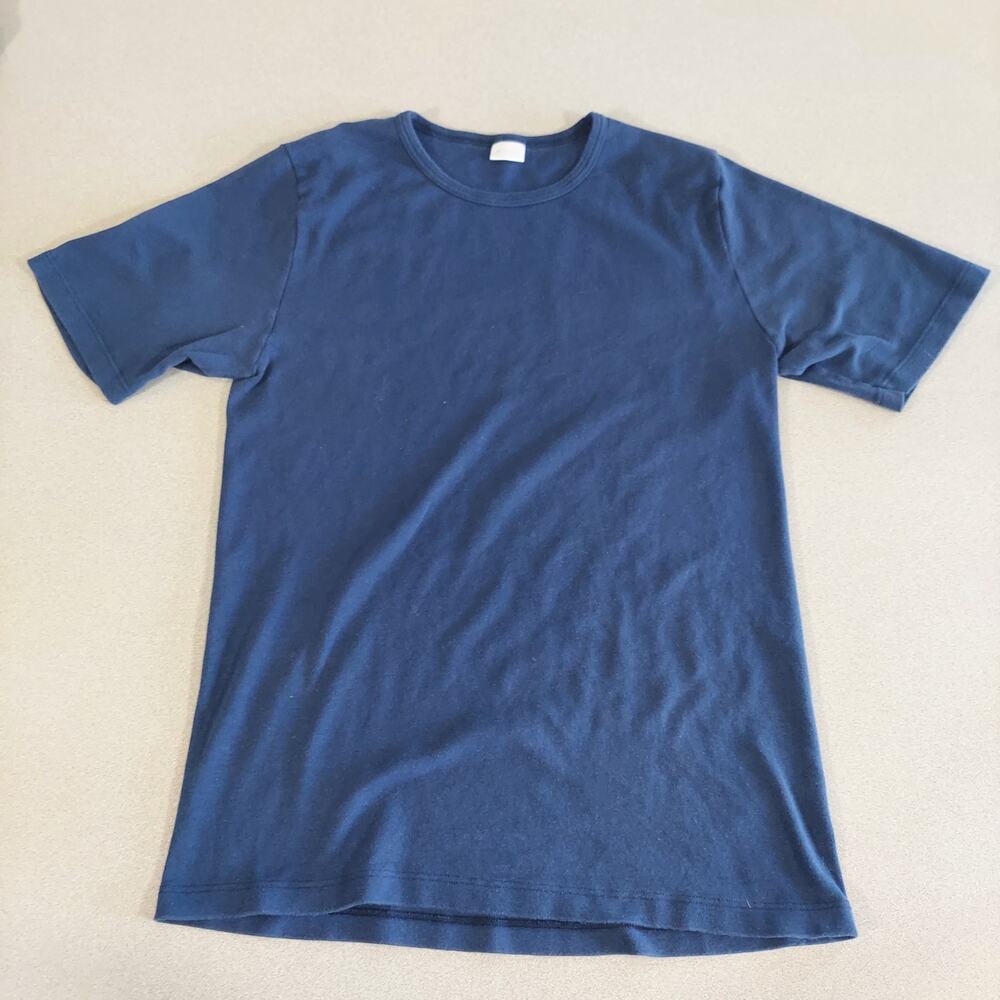 Damart Shirt Women's Size XXL Blue Crew Neck Short Sleeve Tee